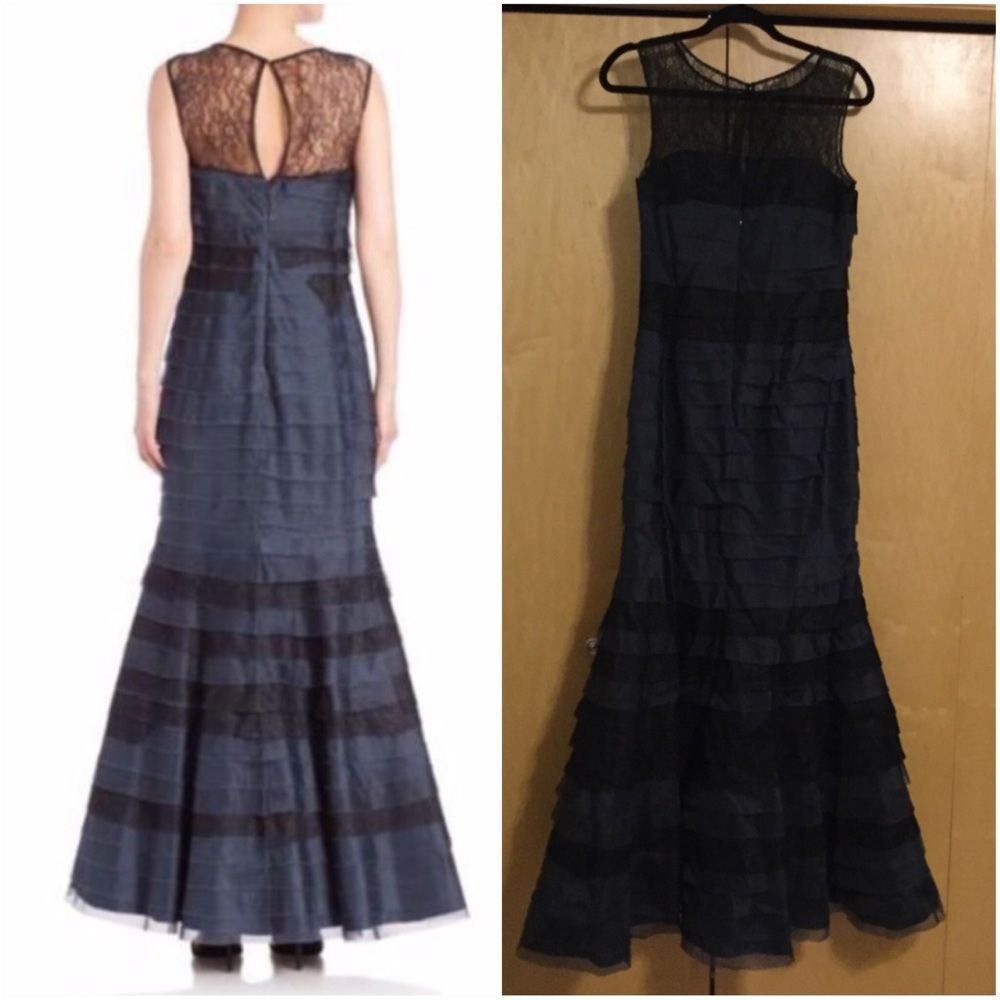 Kay UNGER Silk Organza lace Yoke Tiered - Picture 4 of 8